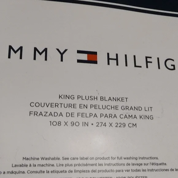 COPY - NWT 1985 Tommy Hilfiger Blanket (King Size) - Picture 3 of 9